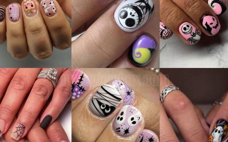 10 Halloween Nail Set: Spooky 10-Piece Press-On Designs!