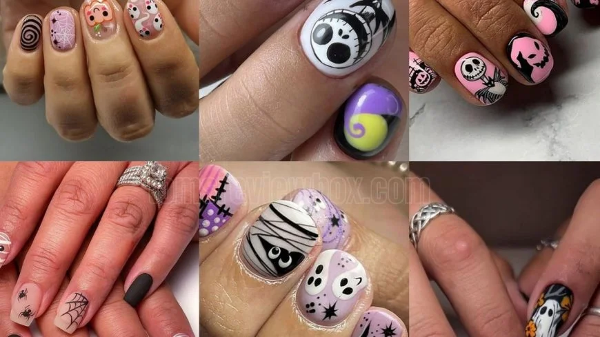 10 Halloween Nail Set: Spooky 10-Piece Press-On Designs!