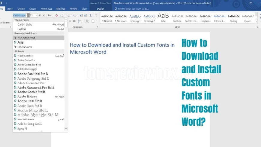 How to Download and Install Custom Fonts in Microsoft Word?